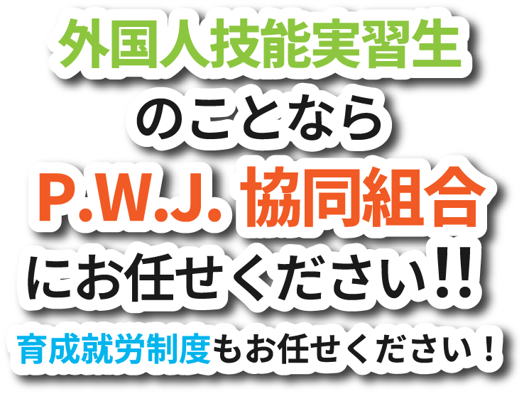 外国人技能実習生のことならP.W.J.協同組合にお任せください！！